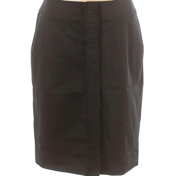Talbots Black knee length Ruffle Skirt size 12 - Picture 1 of 2